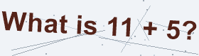 Security CAPTCHA - math problem
